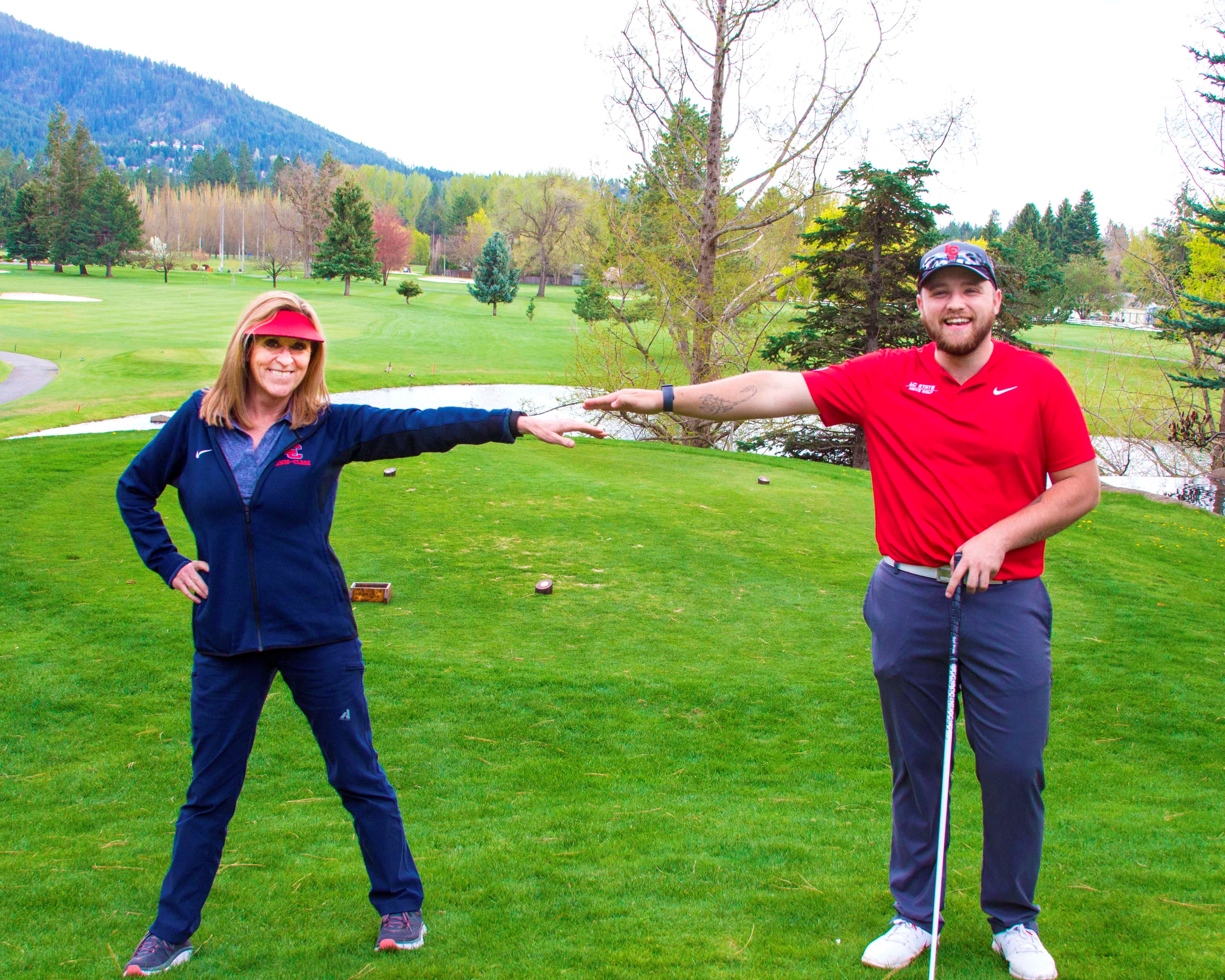 President Pemberton on the Gold course